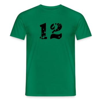 12 - Männer T-Shirt - Kelly Green - Vorne - AI Model Male 178 dark (178cm)