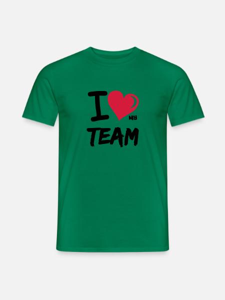 i love my team - Men's T-Shirt - kelly green