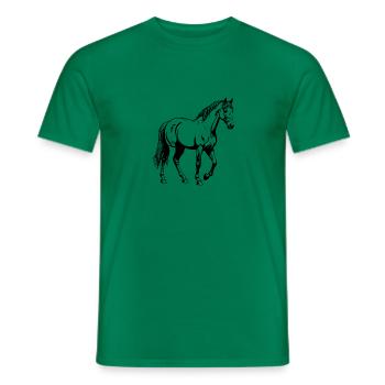 Cheval - T-shirt homme - vert - Devant - AI Model Male 178 dark (178cm)