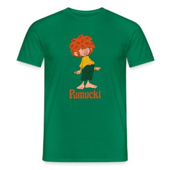 Pumuckl Mit Frecher Pose Und Verschmitztem Lächeln - Männer T-Shirt - Kelly Green - Vorne - AI Model Male 178 dark (178cm)