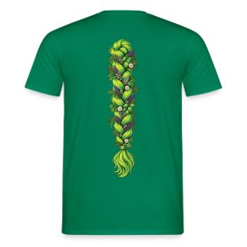 Grüner Zopf mit Kräutern - Männer T-Shirt - Kelly Green - Hinten - AI Model Male 178 dark (178cm)
