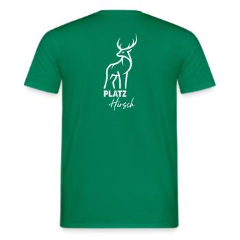 Platzhirsch weiss - Männer T-Shirt - Kelly Green - Hinten - AI Model Male 178 dark (178cm)