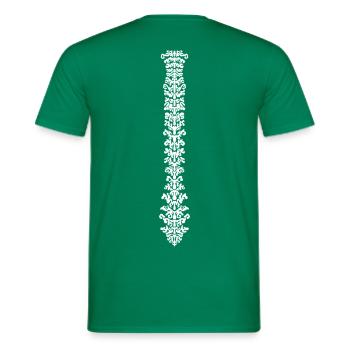 Conception de la colonne vertébrale de l’épine dorsale - T-shirt homme - vert - Dos - AI Model Male 178 dark (178cm)