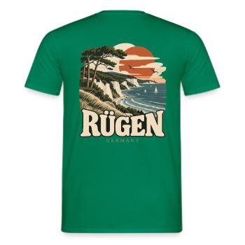 Rügen Germany Baltic Coast - Männer T-Shirt - Kelly Green - Hinten - AI Model Male 178 dark (178cm)