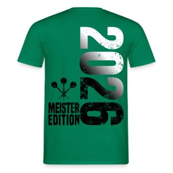 Darts Champion 2026 Kreisliga shirt black white - Men's T-Shirt - kelly green - Back - AI Model Male 178 dark (178cm)