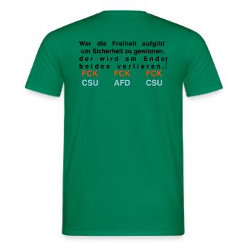 FCKCSU - Männer T-Shirt - Kelly Green - Hinten - AI Model Male 178 dark (178cm)
