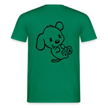 Funny Puppy (it wasn't me) - 1 color - T-shirt homme - vert - Dos - AI Model Male 178 dark (178cm)