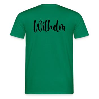 Name - Wilhelm - Männer T-Shirt - Kelly Green - Hinten - AI Model Male 178 dark (178cm)