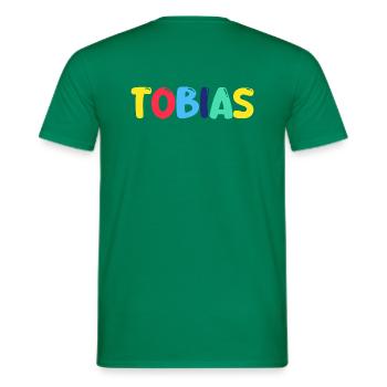 Nom - Tobias - T-shirt homme - vert - Dos - AI Model Male 178 dark (178cm)