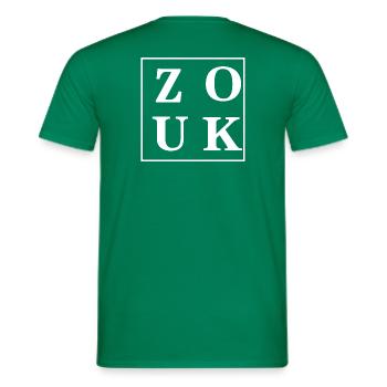 designZOUK blanc - T-shirt homme - vert - Dos - AI Model Male 178 dark (178cm)