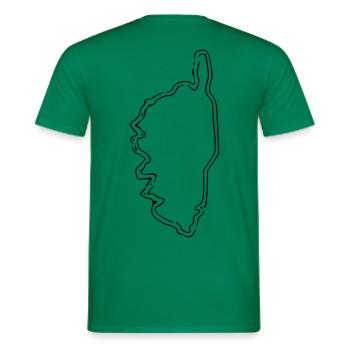 la Corse - T-shirt homme - vert - Dos - AI Model Male 178 dark (178cm)