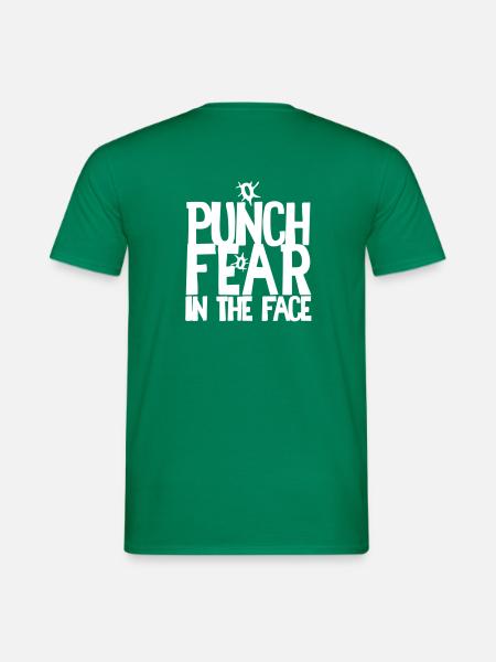 PUNCH FEAR im Gesicht - Männer T-Shirt - Kelly Green