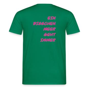 Meerliebe Spruch Schriftzug - Männer T-Shirt - Kelly Green - Hinten - AI Model Male 178 dark (178cm)
