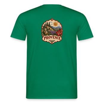Provence France Vintage - Männer T-Shirt - Kelly Green - Hinten - AI Model Male 178 dark (178cm)