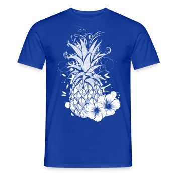 T-shirt homme avec motif Ananas Tropical Blanc Stylisé