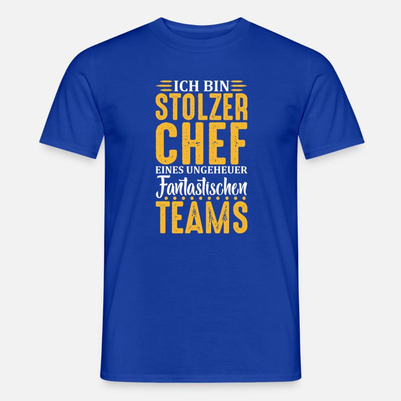 Stolzer Chef Chef Mann Abteilungsleiter Teamchef - Männer T-Shirt - Dunkelblau