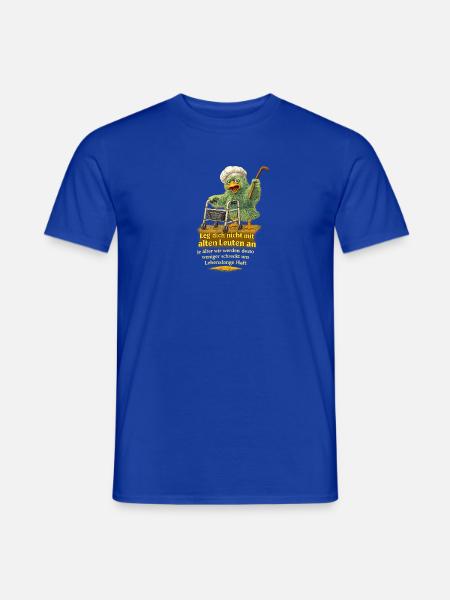 leg_dich_nicht_mit_alten_an - Männer T-Shirt - Dunkelblau