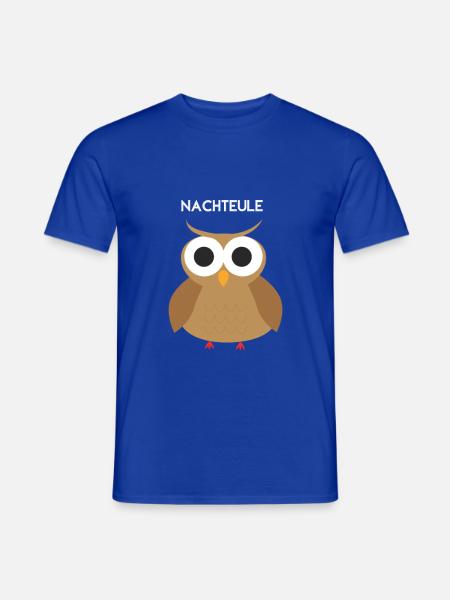 Nachteule Nachtschicht Nachts wach - Männer T-Shirt - Dunkelblau