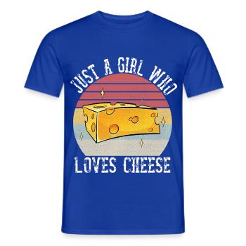 Just A Girl Who Loves Cheese Shirt Cheese Lover - Men's T-Shirt - majorelle blue - Front - AI Model Male 178 light (178cm)