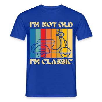 I'm Not Old, I'm Classic – Retro Scooter - Men's T-Shirt - majorelle blue - Front - AI Model Male 178 light (178cm)