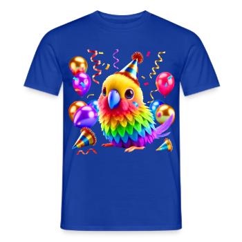 Bunter Party Papagei - Männer T-Shirt - Dunkelblau - Vorne - AI Model Male 178 light (178cm)