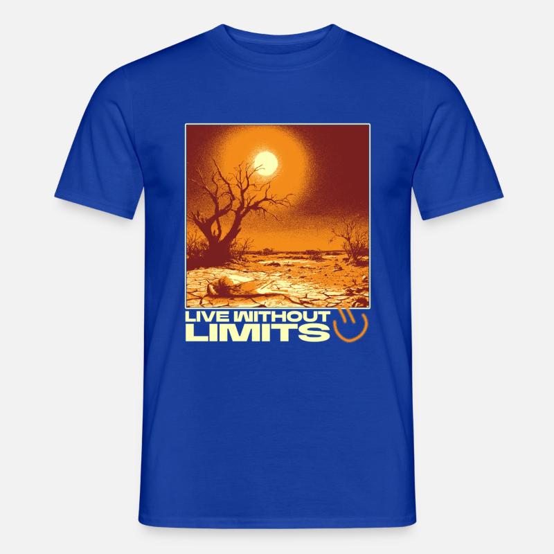 Live Without Limits – Surreal Desert Scene - Männer T-Shirt - Dunkelblau