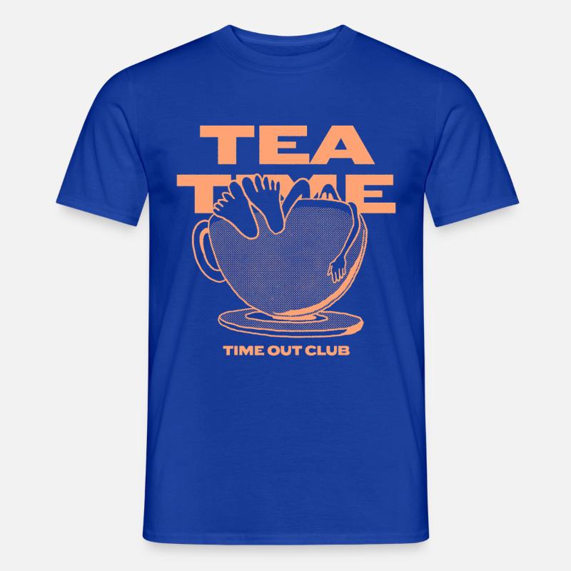 Tea Time – Entspannte Auszeit - Männer T-Shirt - Dunkelblau