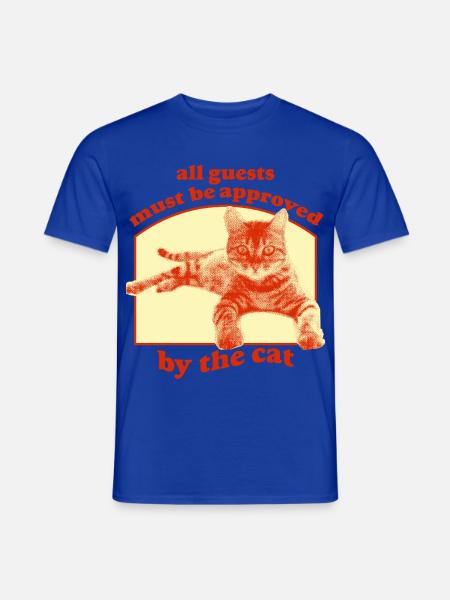 Approved by the Cat – Lustiges Katzenmotiv - Männer T-Shirt - Dunkelblau