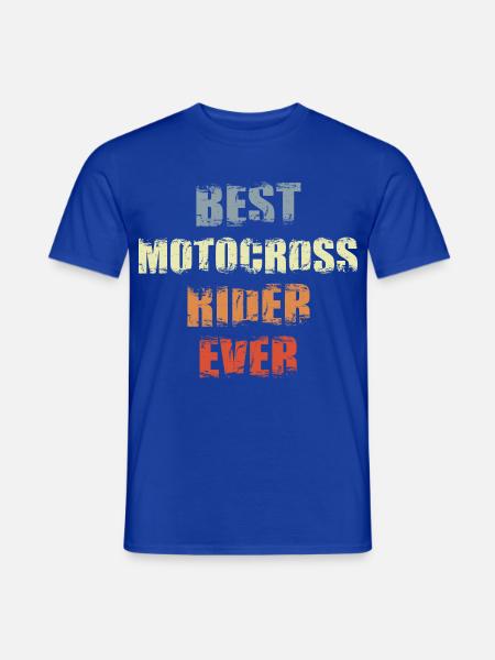 Bester Motocross Fahrer aller Zeiten - Männer T-Shirt - Dunkelblau