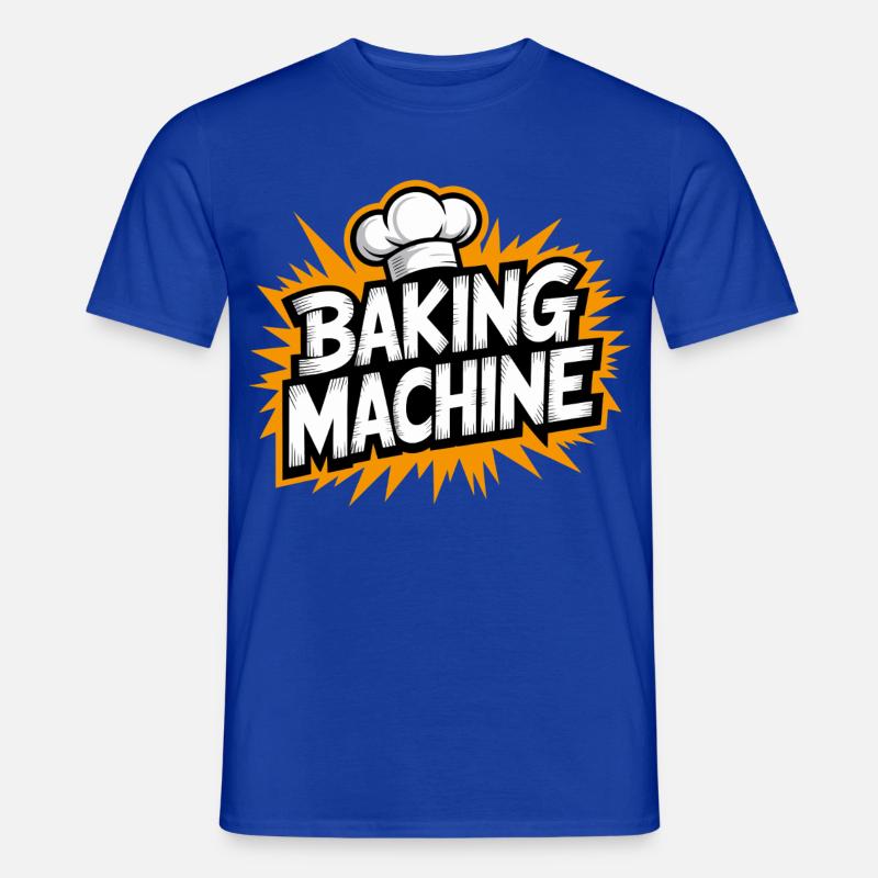 Baking Machine Fun - Männer T-Shirt - Dunkelblau