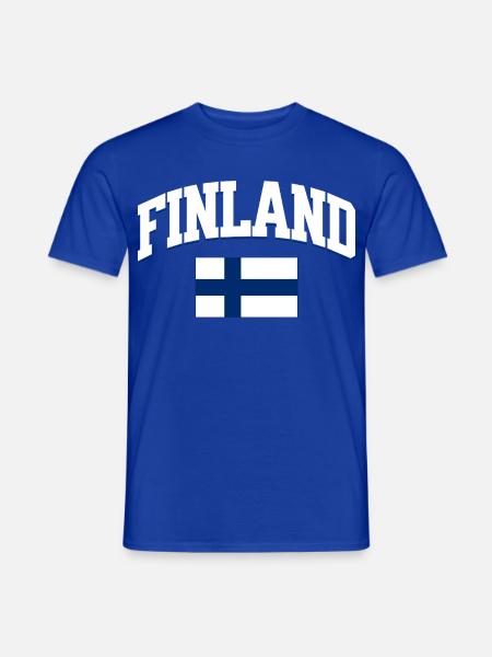 Finnland Fußballliebhaber Retro-Sportdesign - Männer T-Shirt - Dunkelblau