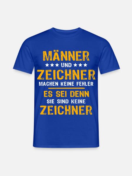 Zeichner Zeichnen - Männer T-Shirt - Dunkelblau