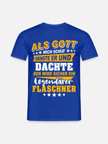Flaschner Sprüche - Männer T-Shirt - Dunkelblau