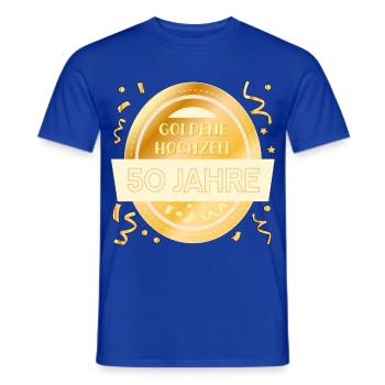50 Jahre, Goldene Hochzeit - Männer T-Shirt - Dunkelblau - Vorne - AI Model Male 178 light (178cm)