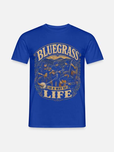 Bluegrass Musik - Männer T-Shirt - Dunkelblau