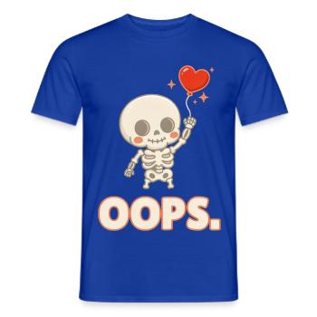 Herzballon-Skelett OOPS - Männer T-Shirt - Dunkelblau - Vorne - AI Model Male 178 light (178cm)