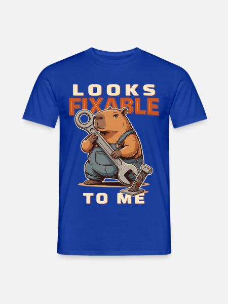 Capybara Schrauber - Männer T-Shirt - Dunkelblau