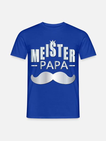 Abschluss Meister Papa - Männer T-Shirt - Dunkelblau