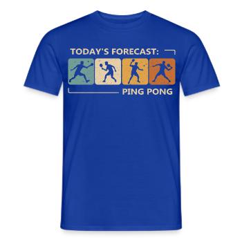 Tischtennis Vorhersage Für Heute Ist Ping-Pong - Männer T-Shirt - Dunkelblau - Vorne - AI Model Male 178 light (178cm)