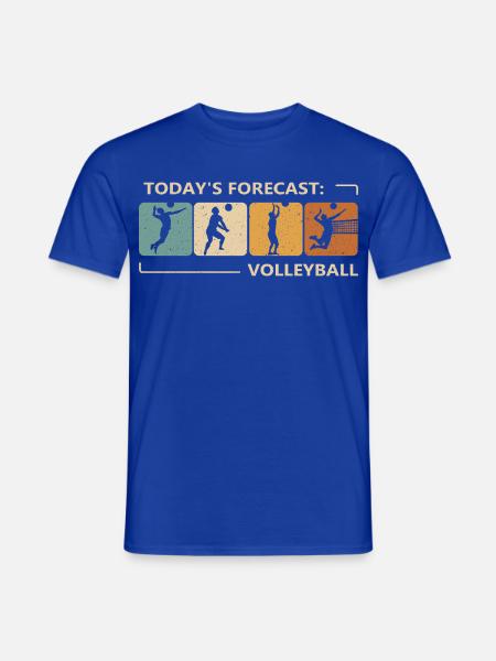 Volleyball Ist Die Heutige Prognose Volleyballer - Männer T-Shirt - Dunkelblau