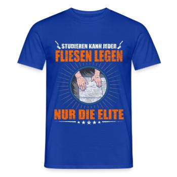 Fliesenleger - Männer T-Shirt - Dunkelblau - Vorne - AI Model Male 178 light (178cm)