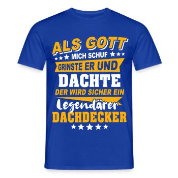 Dachdecker Sprüche - Männer T-Shirt - Dunkelblau - Vorne - AI Model Male 178 light (178cm)
