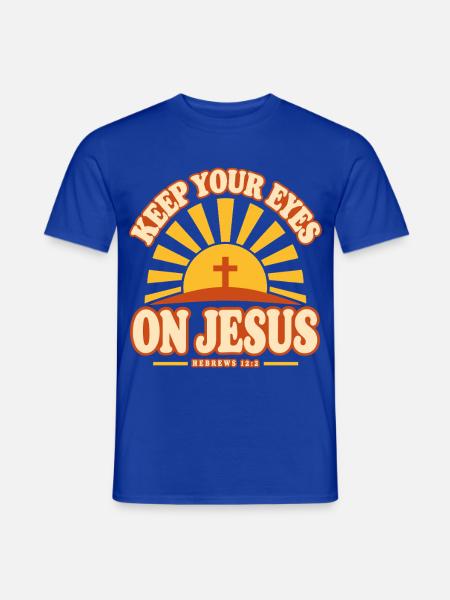 Jesus Bibelvers Glaube Botschaft - Männer T-Shirt - Dunkelblau