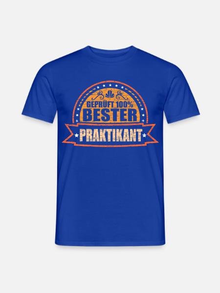 Geprüft 100% Bester Praktikant - Männer T-Shirt - Dunkelblau