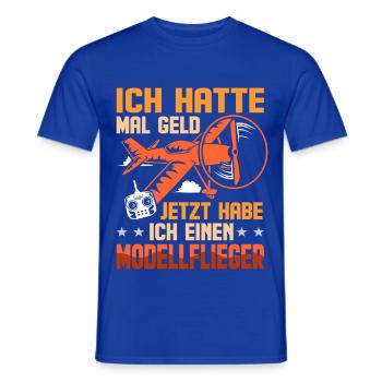 Modellflieger Spruch Modell Flieger RC Flugzeug - Männer T-Shirt - Dunkelblau - Vorne - AI Model Male 178 light (178cm)