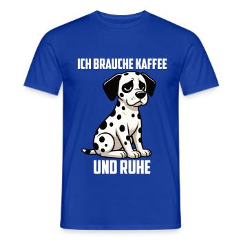 Ich Brauche Kaffee und Ruhe Dalmatiner Dal - Männer T-Shirt - Dunkelblau - Vorne - AI Model Male 178 light (178cm)