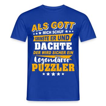 Puzzler Puzzlen - Männer T-Shirt - Dunkelblau - Vorne - AI Model Male 178 light (178cm)