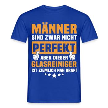 Lustige Glasreiniger Sprüche - Männer T-Shirt - Dunkelblau - Vorne - AI Model Male 178 light (178cm)