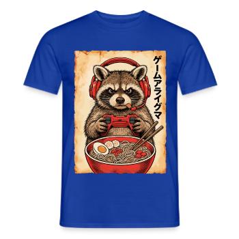 Gamer, Gaming, Japanische, Zocker, Capybara, Ramen - Männer T-Shirt - Dunkelblau - Vorne - AI Model Male 178 light (178cm)