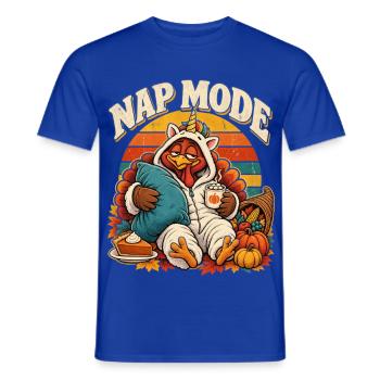 Thanksgiving-Truthahn Nap Mode Eltern - Männer T-Shirt - Dunkelblau - Vorne - AI Model Male 178 light (178cm)